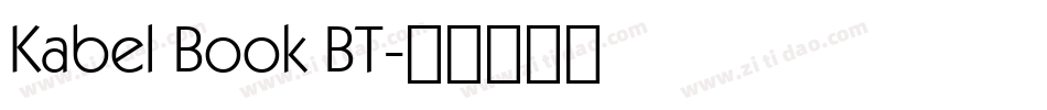 Kabel Book BT字体转换